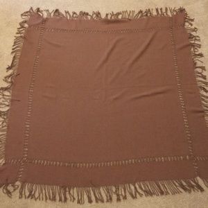 CAbi umber brown wool wrap